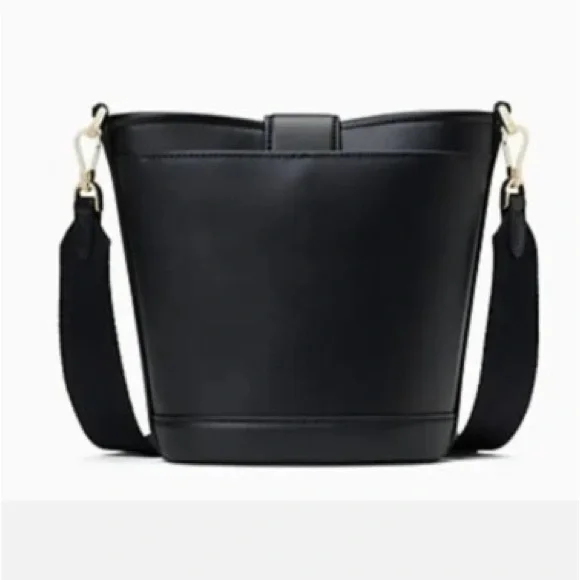 NWT Kate Spade Audrey Mini Black Leather Bucket Shoulder Crossbody Bag $329 - Picture 3 of 16